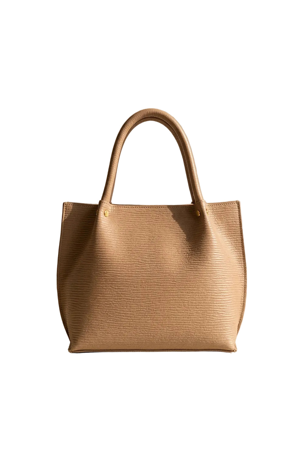 ArcLine Structured Tote Bag Beige Textured Handbag