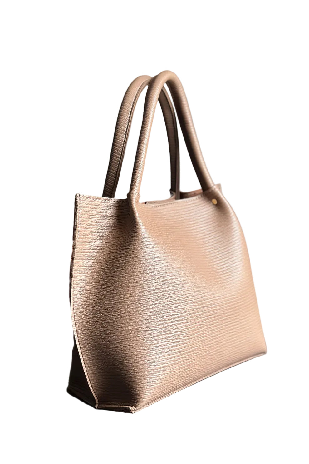 ArcLine Structured Tote Bag Beige Textured Handbag