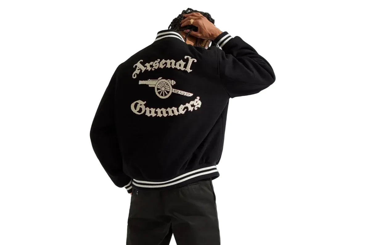 Black Arsenal Classics Stadium Varsity Jacket