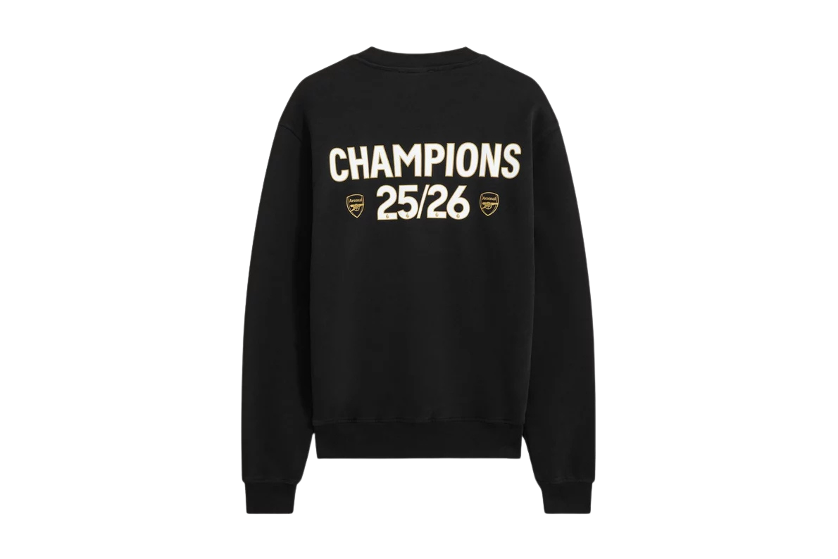 Arsenal Champions 25/26 Black Sweatshirt