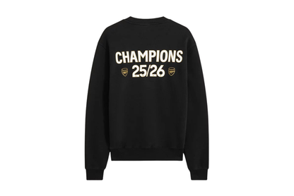 Arsenal Champions 25/26 Black Sweatshirt