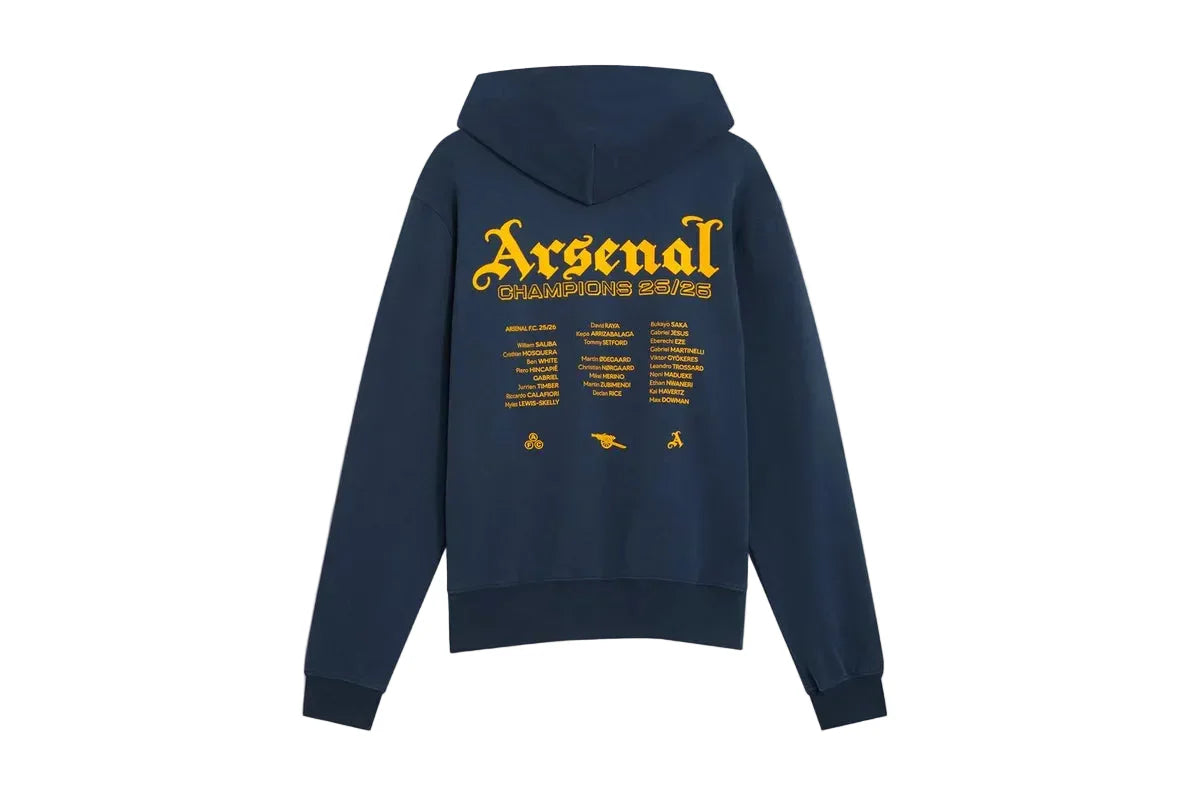 Arsenal Champions Squad 25/26 Navy Hoodie
