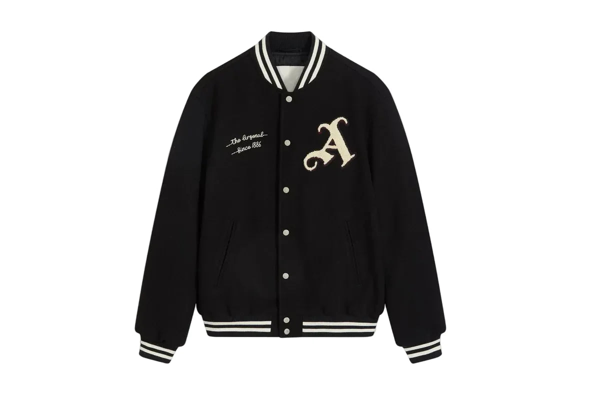 Black Arsenal Classics Stadium Varsity Jacket