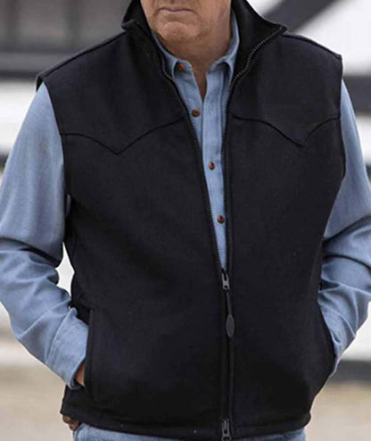 Mens Cotton Black Dutton Vest