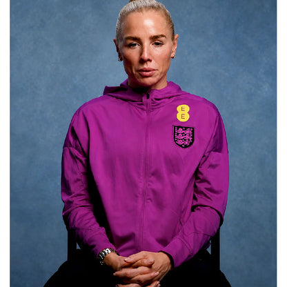 England Lionesses 2026 Purple Zip-Up Hoodie
