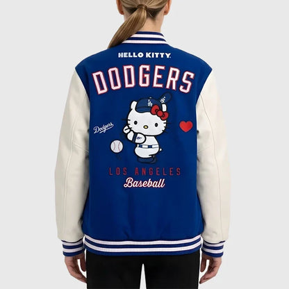 Hello Kitty Dodgers Varsity Jacket