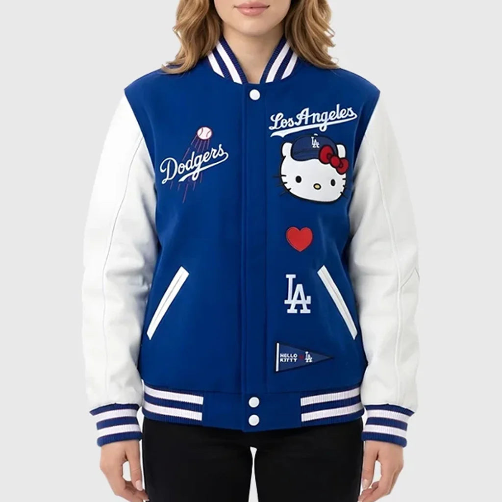 Hello Kitty Dodgers Varsity Jacket