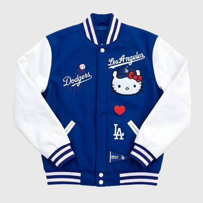 Hello Kitty Dodgers Varsity Jacket