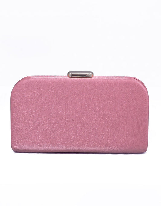 Pink Hard Box Clutch Bag
