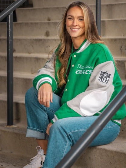 90s Eagles Letterman Jacket