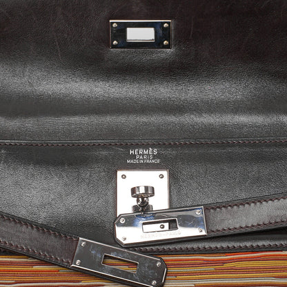 HERMES Kelly 32 Handbag Inseam Vibrato x Gulliver 2way Brown x Multicolor Silver-Tone Hardware, Pre-Owned
